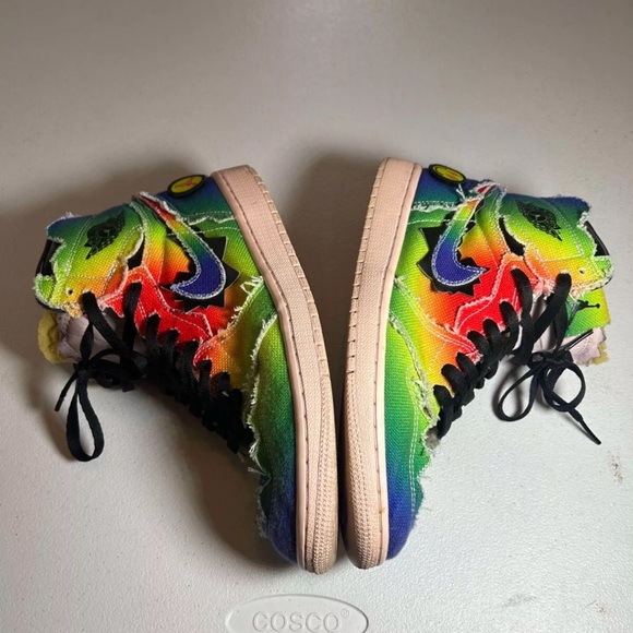 Air Jordan 1 Retro High J Balvin Pre-Owned Sz 8.5 NO BOX - Picture 8 of 13